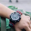 ساعة Wristwatches Shiyunme أعلى الساعات الفاخرة الرجال الجيش الجيش العسكري رجال مراقبة رياضة رياضة معصمة مزدوجة عرض الذك