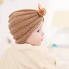 Accessori per capelli Cappelli lavorati a maglia di lana per bambini Mantieni caldo Autunno Inverno 0-3 anni Cappello per bebè Tinta unita Cappellino per pneumatici di coniglio carino WH0234