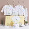 Новорожденная одежда костюма хлопок для детских девочек мальчики наборы одежды осень весенний летний малыш набор G1023