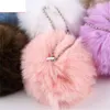 13 colori da 8 cm per portachiavi per palla di pelliccia in finto coniglio da donna per carrello per le ragazze della scuola carina carina Accessori per gioielli Pompom DD388