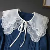 Vintage White Women Detachable Collar Necklace Lapel Shirt Fake False Woman Lace Tie Neckwear Nep Kraagie