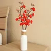 Fiore artificiale Fiore di prugna Stile cinese Bouquet invernale per soggiorno Tavolo Ornamento Decorazione domestica