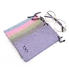 1000pcs/lot Portable Linen Fabric Sunglasses Pouch for Eyewear Smooth Surface Container Glasses Bag 6 Colors Factory Wholesale