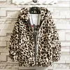 Autumn Soft Leopard Jacket Men Zipper Hoodies Hooded Coat Fashion Causal Street Outerwear Loose Windbreaker Clothing Male Female 210927