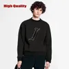 Nowy Projektant Bluza Bluza Mężczyźni Kobiety Sweter Bawełniany Moda Z Długim Rękawem Czarny Druku Pullover Bluzy Streetwear Swetry