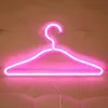 LED Neon Light Clothes Stand Hanger Night Lamp USB Powered Xmas Gift for Bedroom Wedding Clothing Store Art Wall Decor ZC3500