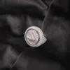 Пользовательское имя A-Z Spin Кольца Iced Out Вращающееся на 360 градусов кольцо с кубическим цирконием DIY 14K с бриллиантами для мужчин и женщин Подарок в стиле хип-хоп Jewelry291r