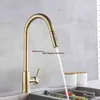 Matowy Black / Nikiel Kale Kuchenne Wyciągnij Kitchen Sink Water Dotknij Pojedynczy uchwyt Mikser Tap 360 Rotacja Kuchnia Prysznic Kran 211108