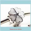 نتائج السحر مكونات Jolemrypandora White Primrose Clip Flower Flower Charm 925 Sterling Sier Loose Beads for Thread Bracelet Fashon
