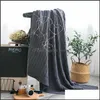 Battaniyeler Tekstil GardenBlankets Örme Ev Sıcak Battaniye Yün Iplik Bebek Yatak Levha Öğrenci Yurdu Yatak Küpe Kadın Tippet MANTA S