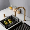 Modernt kök Kran BRSUH Matt Brass Material Sink Product Mixer Tap 210719