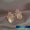 Ny klassisk opal blomma lämna stud örhängen för kvinnor elegant utsökt rhinestone petal örhänge lyx fest smycken fabrik pris expert design kvalitet senast