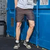 Men's Shorts 2021 Men Casual Loose Summer Mens High Street Bermuda Joggers Cargo Multi-pocket Solid Swim Trunks Quick Dry