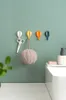 8st HOT AIR Balloon Handduk Hook Plastdörr Hängare Självhäftande vägg Hanger Hat Racks Key Häng Arrangör Heminredning