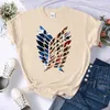 Anime Attack on Titan Wings of Liberty Print T-Shirts Women Simplicity O-Neck T-Shirt Oversized Summer Tops Brand T Shirt Female G220228
