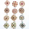 120pcs Classic Crystal Rhinestones Gold Broscher Pins Bröllopsbuketter Metal Brosch för Women Bridal Party