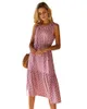 ドットエレガントなファッション女性のドレス210524