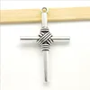 Lot 20pcs Big Cross Tibétain Argent Charms Pendentifs pour la fabrication de bijoux Boucle d'oreille Collier Bracelet Porte-clés accessoires 49 * 32mm DH0575