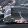 Bahar ve Yaz Viskon Bayanlar Küçük Taze Baskılı Yapay Pamuk Pijama Ince Serin Çiçekler Uzun Kollu Ev Hizmet Takım 210809