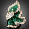L'Amourma 2021 Luksusowy Moda Wykwintna Designer 3-Kolory Cyrkonia Metalowe Kryształowe Pierścienie Dla Kobiet Żona Party Biżuteria Prezenty