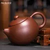 Nlslasi Yixingティーポット紫粘土Xi Shi Teapot Dahongpaoやかんハンドメイドティーセット中国の式典210621