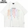 Men Hip Hop Tshirt Streetwear Letter Illusion Printed T Shirt Harajuku Cotton Spring Summer Short Sleeve T-Shirt Tops Tees 210707