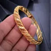 Wando 24K 4Pcs Can Open Dubai Arab Kuwait Gold Color Bangles For Women Girl Arabic Middle East Bride African Jewelry Bangle260k