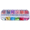 Nail Art Kits Glitter Голографические блестки Ломтики Стикер Sparkly Diy Manicure Kit Здание для Nails Extension Decor