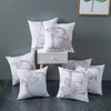 ピンクの手紙の装飾的なクッションカバーの結婚式のパーティーの装飾枕カバーピーチの皮のソファ枕カバーW-01286