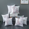 Pink Letter Decorative Cushion Cover Wedding Party Decoration Pillow Cover Peach Skin Sofa Pillowcase w-01286