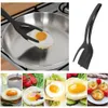 Cooking Utensils 2 in 1 Multifunctional Egg Spatula Pancake Non-Stick Food Clip Tongs Fried Eggs Turner Pancake Pizza Barbecue Omelet Kitchen