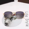 2021 Mode-Sonnenbrille mit goldenem Metallrahmen für Damen und Herren, ovale polarisierte Gläser, Designer-Sonnenbrille für den Sommer