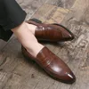 Jurk schoenen moccasins voor mannen lederen casual zomer zapatos cuero hombre lather italiaanse mannelijke schoen zwarte lether