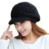 Beanie/Skull Caps Women Winter Warm Knit Hat Wool Snow Ski With Visor Pros22