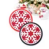 Mats & Pads Round Heat Resistant Silicone Christmas Snowflake Mat Drink Cup Coasters Non-slip Pot Holder Table Placemat Kitchen Posavasos
