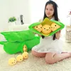 Novo Edamame Plush Travesseiro Brinquedo 25cm bonito verde e amarelo ervilhas animais boneca casa decoração de casa presente de aniversário