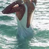 Gelenler Plaj Kapak Up Şifon Katı Mayo Bayanlar Seksi Sauda De Praia Giyim # Q90 210420