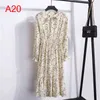 Plus Size Odzież damska Z Długim Rękawem Szyfonowa Koszula Sukienki Dla Kobiet Red Bow Kwiatowy Klub Party Jesień Zima 2020 Kobieta X0521