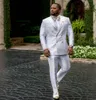 Business Plus Taille Tuxedos Mens Pantals Suits en satin Double Groom Wedding Prom Party Party Overcoat (veste + pantalon)