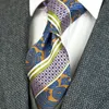 Bow Ties Wholesale Paisley Stripes Multicolor Blue Orange Purple Yellow Navy Men's Neckties Tie Sets Hanky 100% Silk Fred22