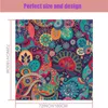 Mandala Floral Print Shower Curtain Bohemian Geometry For Home Bath Decor Waterproof Fabric Bathroom Curtain With 12 Hooks 180cm 211116