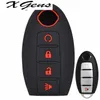 Housse en Silicone pour clé télécommande de voiture, pour Nissan Altima Maxima Murano Sentra Versa Titan Leaf Juke Quest Elgrand NV200 Note Tiida9110857