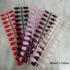 Valse nagels gemengde 5 kleuren volledige hoes stiletto tips korte amandel nep kunst scherpe acryl nagelpers op displad prud22