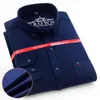 Camisa de pana de algodón para hombre, manga larga, cuello con botones, calidad, cálido, cuidado fácil, ajuste regular, camisas casuales para hombre de negocios simples G0105