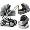 Baby Stroller 3 em 1 Hot Mom Stroller Luxury Travel Pram Carriage Babies Assento de carro e carrinho Carrito Bebe 20211222 H1