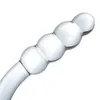 Têtes doubles godes cristallines en verre sexe toys faux pénis pyrex femelles hommes masturbation anal bout plug3973628