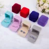 Wedding Favors Velvet Jewelry Storage Box Earring Square Elegant Wedding Ring Case Necklace Container Gift Boxes