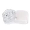 5ml Clear Cube Wax Glass Słoiki Dziecko Odporne na Olej DAB Concertrate Butelka Kosmetyczna Pojemnik z białą lub czarną czapką SN4031