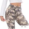 Melodia alta cintura cintura camo leggings se esportes esportivos e fitness corredindo mulheres shapewear shaping