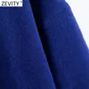 Zevity Women Simply Oinkソフトタッチカジュアルニットセーター女性シックな長袖プルオーバーレジャーブランドTOPS SW902 210922
